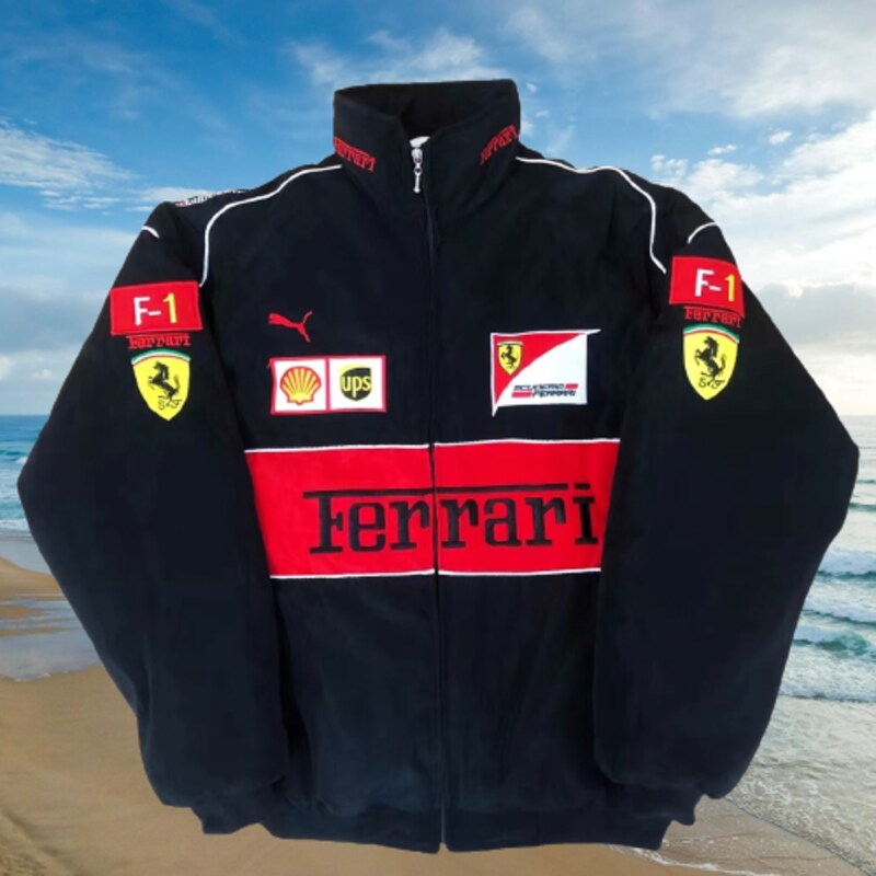 Vintage ferrari top racing bomber jacket